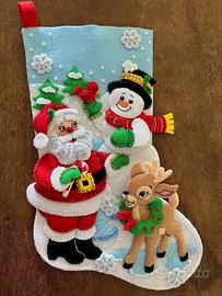 calza Befana e Natale cucita a mano - Gathering