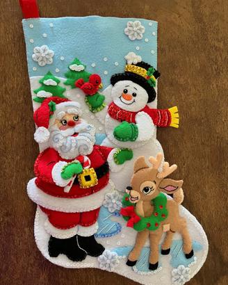 calza Befana e Natale cucita a mano - Gathering