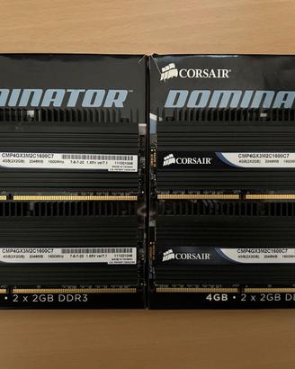 Ram Corsair Dominator DDR3 1600Mhz CL7 8GB (4×2GB)