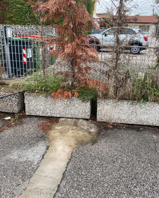 Fioriere in cemento lavato