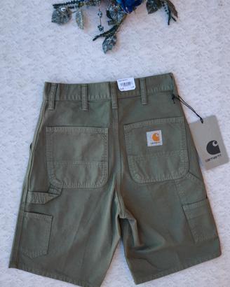 Shorts-Carhartt- knee-Nuovo-Uomo-verde-TG XS-26
