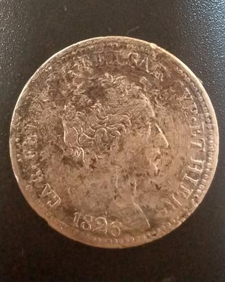 Moneta 1 lira 1826 Torino Argento