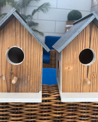 Casette per Uccelli Decorative in Legno