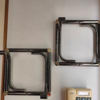 coppia appendiabiti in metallo cromato