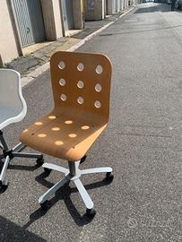 Sgabello con rotelle