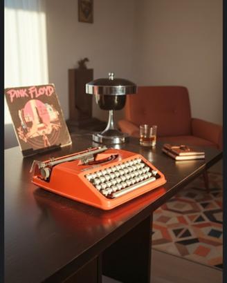  Macchina Hermes Baby Arancione Vintage anni '70 