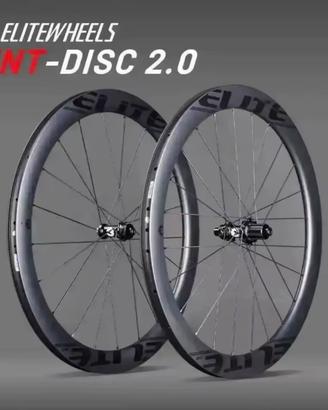 Ruote carbonio bici Elitewheels da 50mm