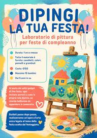 Laboratorio di pittura per feste bambini 
