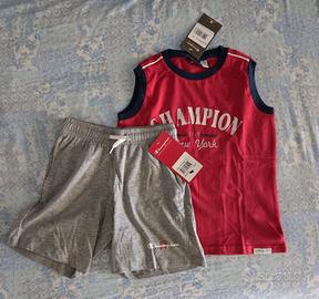 Champion canottiera pantaloncini bambino 7/8 anni