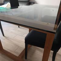 Tavolo salone vetro e legno