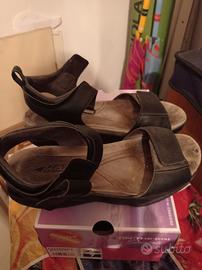 sandali donna in pelle nera 