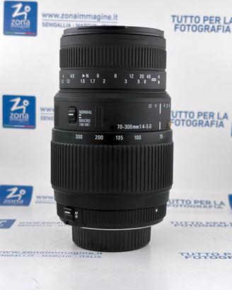 Sigma 70-300 4-5.6 DG MACRO per Nikon + GAR. USATO