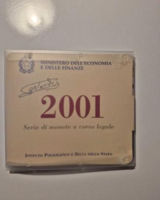 Serie Divisionale 2001 Monete Lire Giuseppe Verdi