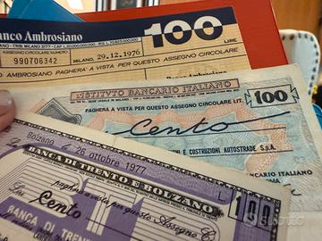 Collezionismo Mini Assegni anni ‘70