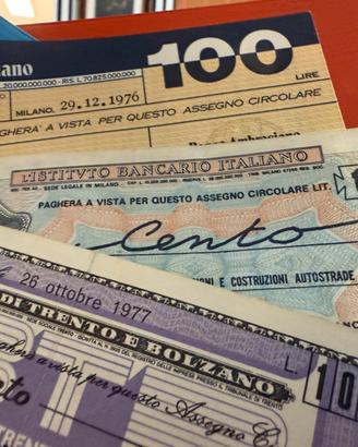 Collezionismo Mini Assegni anni ‘70