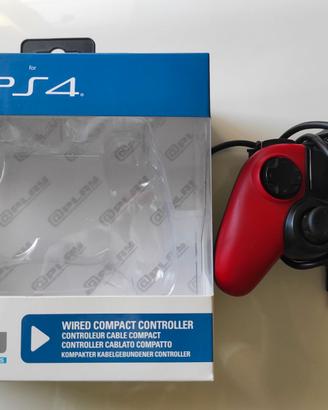 Controller Cablato PS4 PLAY Rosso Licenza ufficial