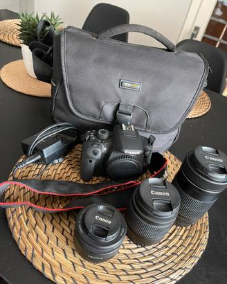 Canon 700D + Obiettivi + Borsa
