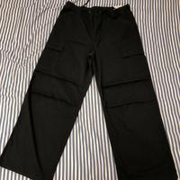 Pantaloni Cargo H&M Loose Fit Neri - L