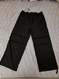 Pantaloni Cargo H&M Loose Fit Neri - L