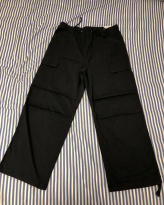 Pantaloni Cargo H&M Loose Fit Neri - L