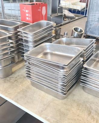 vaschette gelato inox singole e doppie usate
