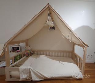 Letto montessoriano a casetta Ettomio