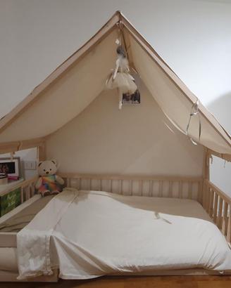 Letto montessoriano a casetta Ettomio