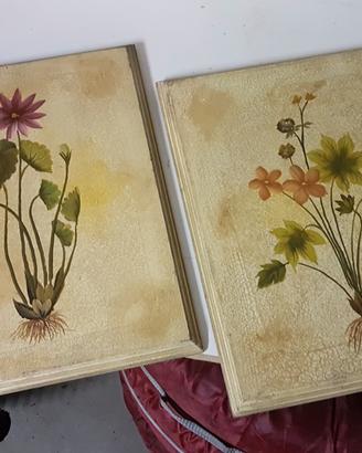 Quadri con ante credenza a disegni floreali