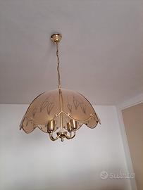 lampadario a sospensione con 2 applique 