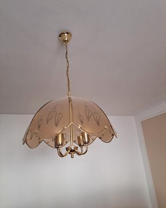 lampadario a sospensione con 2 applique 