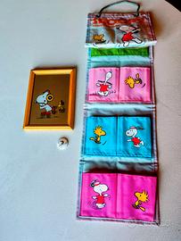 Snoopy: organizer specchio e spilla vintage
