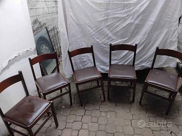 Sedie vintage in pelle anni 60