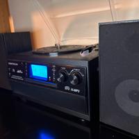 Giradischi lettore cd audiocassette