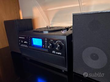 Giradischi lettore cd audiocassette