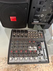 Impianto  aufio completo FBT e mixer Behringer