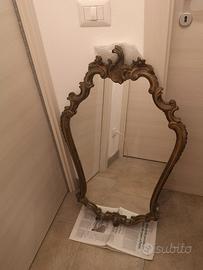 Specchio oro stile barocco legno casa arredamento