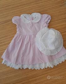 abito RALPH LAUREN + cappellino BLUMARINE 9 mesi