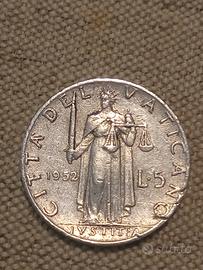 moneta del 1952 vaticano