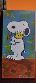 dipinto a mano.snoopy e Woodstock 