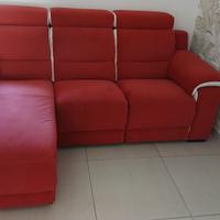 Divano nabuk con 3 sedute in nabuk 