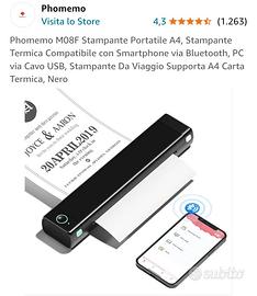 stampante termica A4, portatile inkless