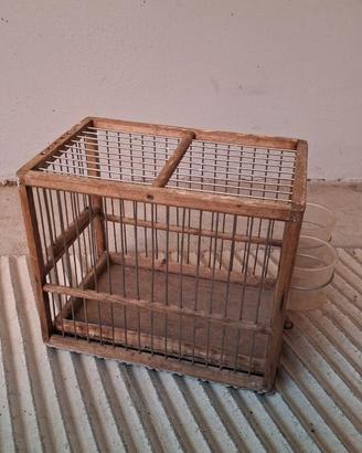 Gabbia traportino INOX e legno