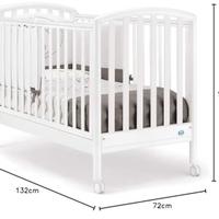 Lettino pali ciak legno bianco