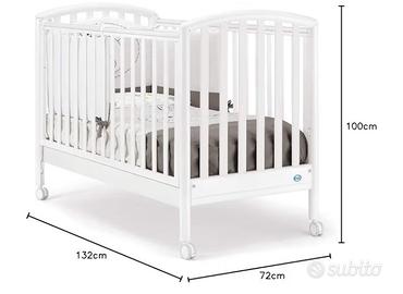 Lettino pali ciak legno bianco