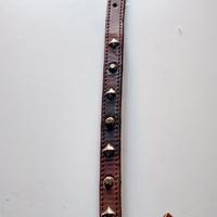 Collare cuoio con borchie cani e gatti