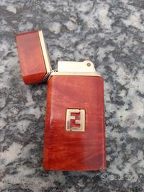 ACCENDINO 'FENDI'IN RADICA E OTTONE DA COLLEZIONE