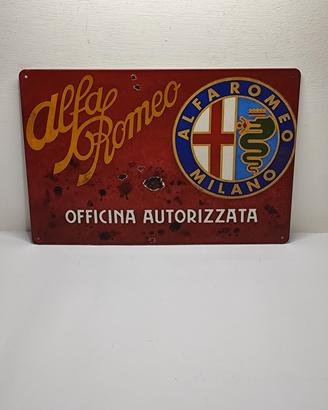 Insegna Targa Alfa Romeo 20x30cm 