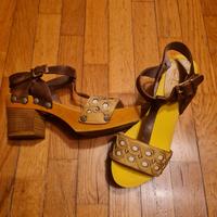 sandali zoccolo e pelle come nuovi n.38