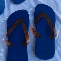 3 paia di ciabatte infradito NUOVE blu e marrone 