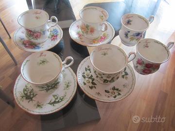 tazze da the Queen's fine porcellana bone china